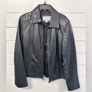 Sonoma Women's Classic Black Leather Jacket